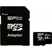 Silicon Power карта памяти microsdhc 64gb class10 sp064gbstxbu1v10-sp w/adapter 580747 фото